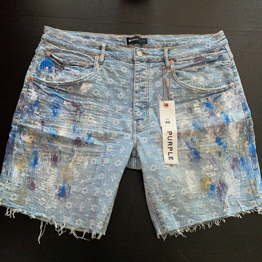 Purple Jeans Shorts